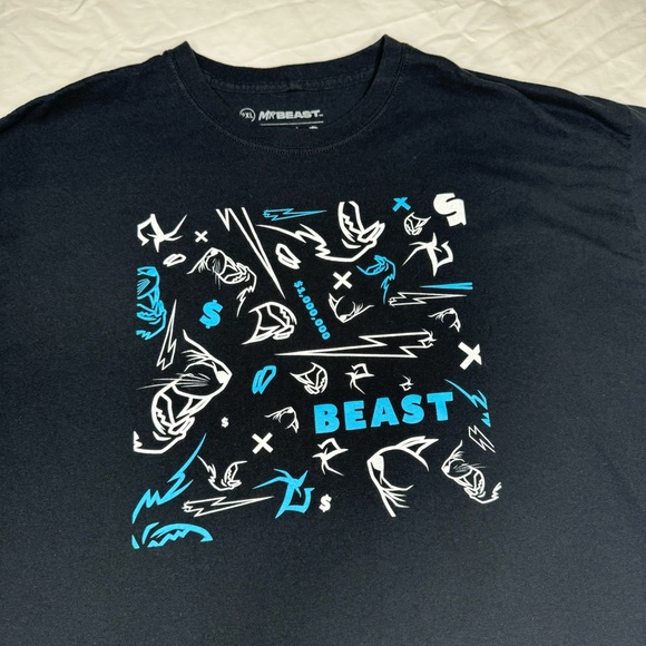 Mr. Beast Black 2020 24 Hour Livestream Autographed Graphic Mens Size 2XL Worn - Picture 7 of 7